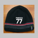 Punkrock 77 čierna pletená čiapka stredne hrubá vo vnútri naviac zateplená, univerzálna veľkosť, materiálové zloženie 100% akryl